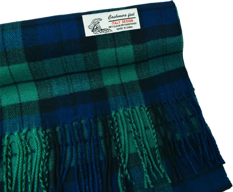 Glory Max Scottish Stewart Tartan Plaid Luxurious Winter Scarf Soft Cashmere Feel 72"x12" - Image 2
